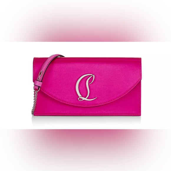 New With Tags Christian Louboutin Crepe Satin / Met Crossbody Authentic - Picture 4 of 10